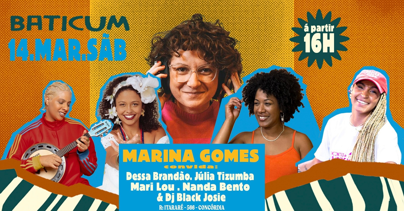 Marina Gomes convida Dessa Brandão, Júlia Tizumba, Mari Lou, Nanda Bento & DJ Black Josie - Belo Horizonte, MG