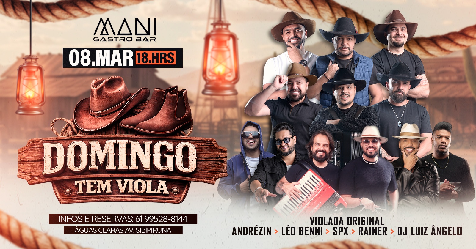 DOMINGO COM VIOLADA - MANI GASTROBAR - Brasília, DF