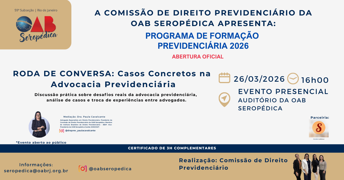 RODA DE CONVERSA: Casos Concretos na  Advocacia Previdenciária