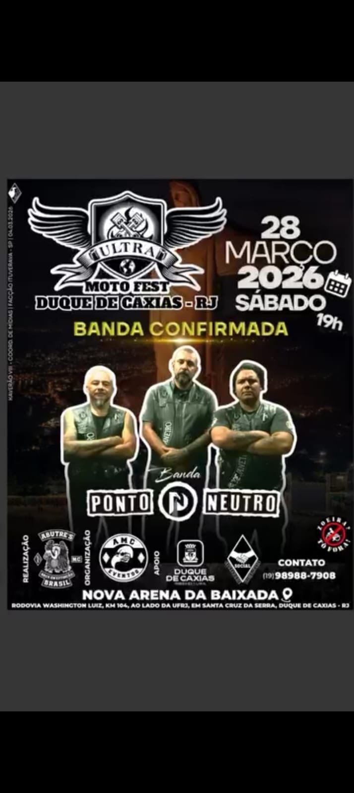 SHOW BANDA PONTO NEUTRO : GRATUITO