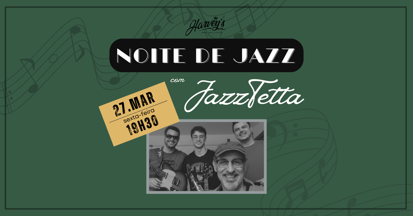 Noite do Jazz com Banda Jazztetta | 27 de Março - Indaiatuba, SP
