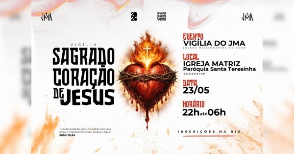 Imagem do evento Vigília do JMA - Sagrado Coração de Jesus