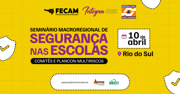 Imagem do evento Seminário Macrorregional de Segurança nas Escolas - Vale do Itajaí