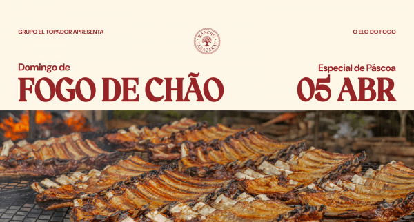 Imagem do evento Domingo de Fogo de Chão | 05 de abril | Especial de Páscoa | Rancho Tabacaray