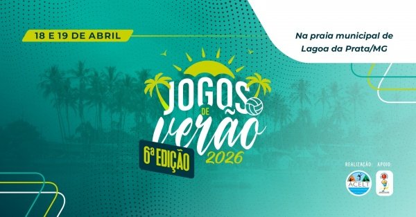 Imagem do evento JOGOS DE VERÃO 2026 - LAGOA DA PRATA/MG
