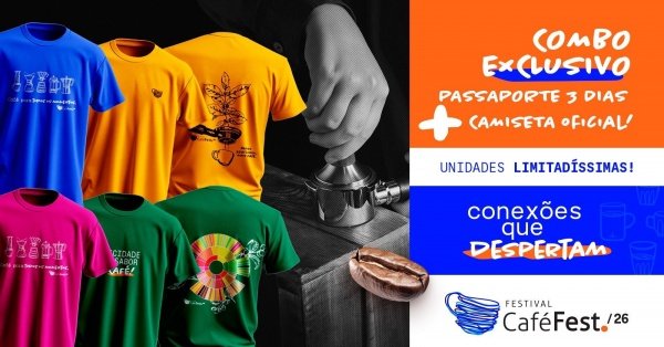 Imagem do evento COMBO CAFÉ FEST - CAMISETA + PASSAPORTE