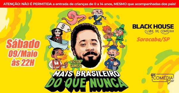 Imagem do evento VITOR CAMEJO em SOROCABA - Stand up Comedy