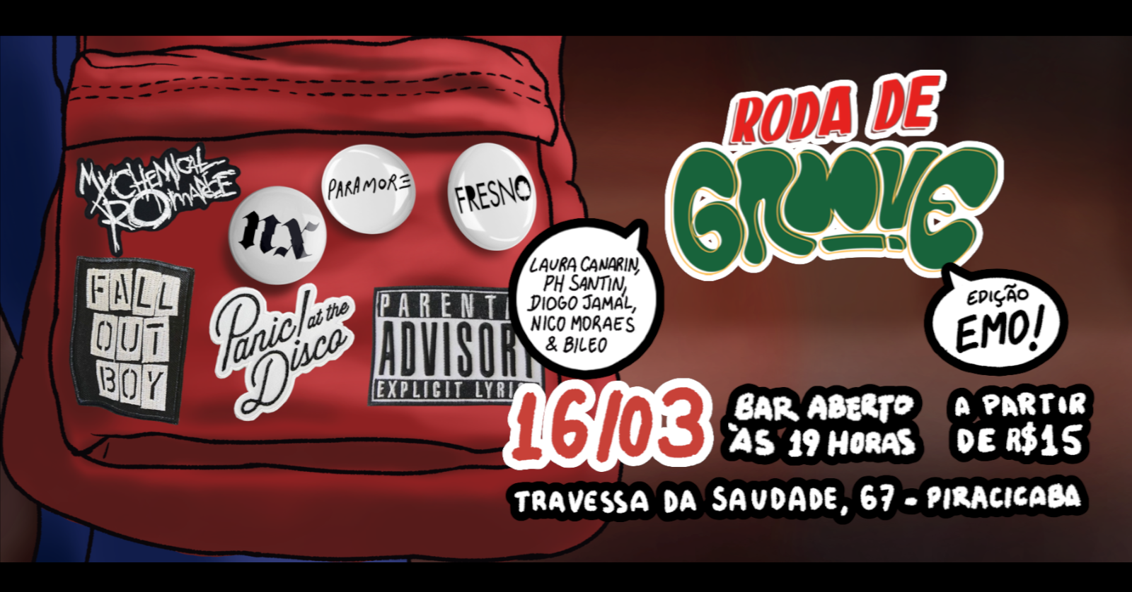 RODA DE GROOVE - EMO! - Piracicaba, SP