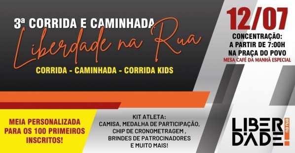 Imagem do evento 3ª Corrida Liberdade na Rua