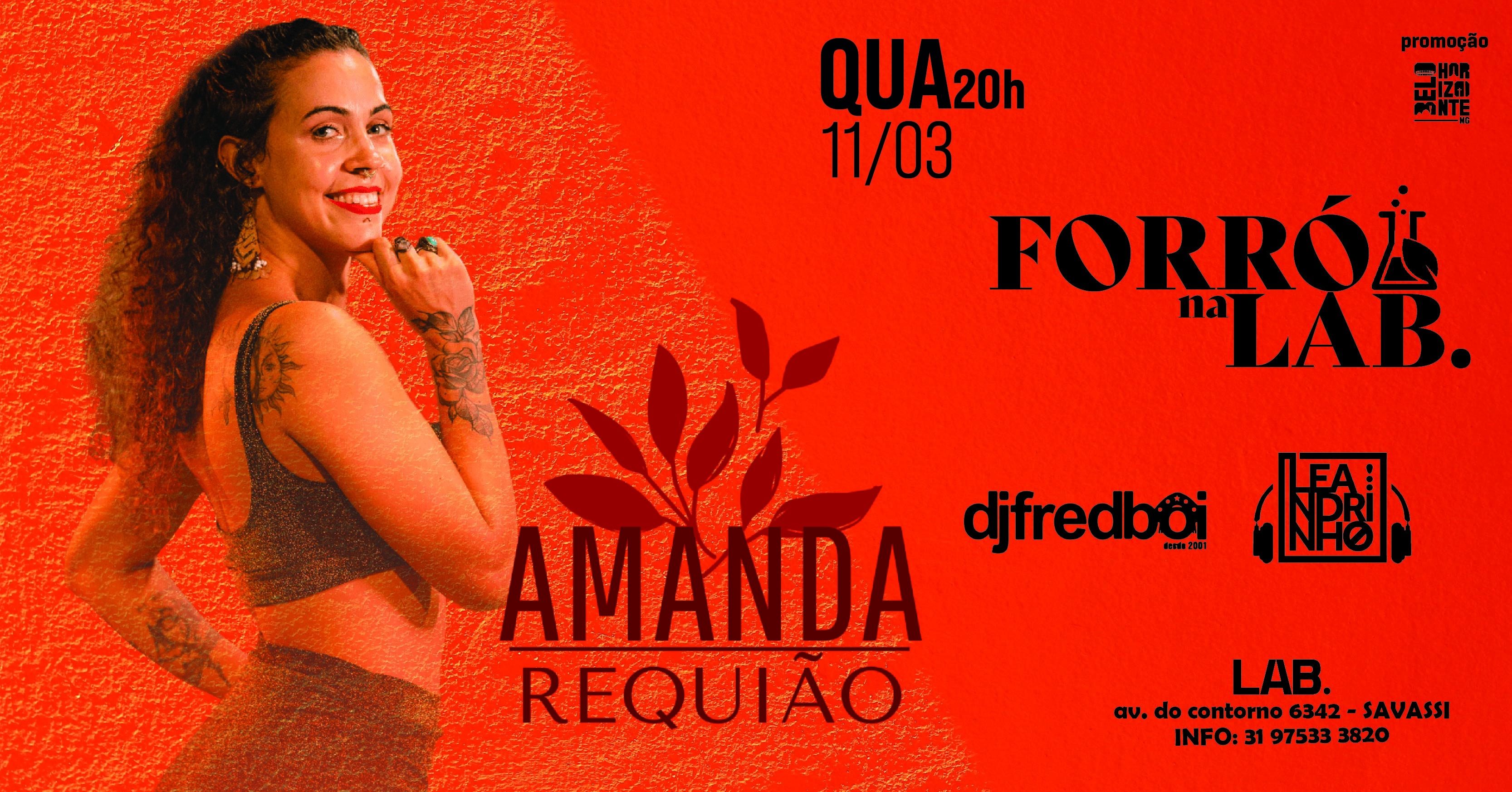 AMANDA REQUIÃO | FORRÓ NA LAB | QUARTA-FEIRA | 11/03 - Belo Horizonte, MG