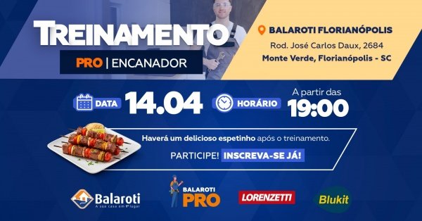 Imagem do evento Treinamento Lorenzetti e Blukit - Balaroti Florianópolis