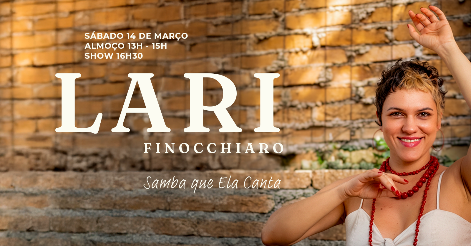 ALA! JARDIM CONVIDA LARI FINOCCHIARO EM SAMBA QUE ELA CANTA - São Paulo, SP