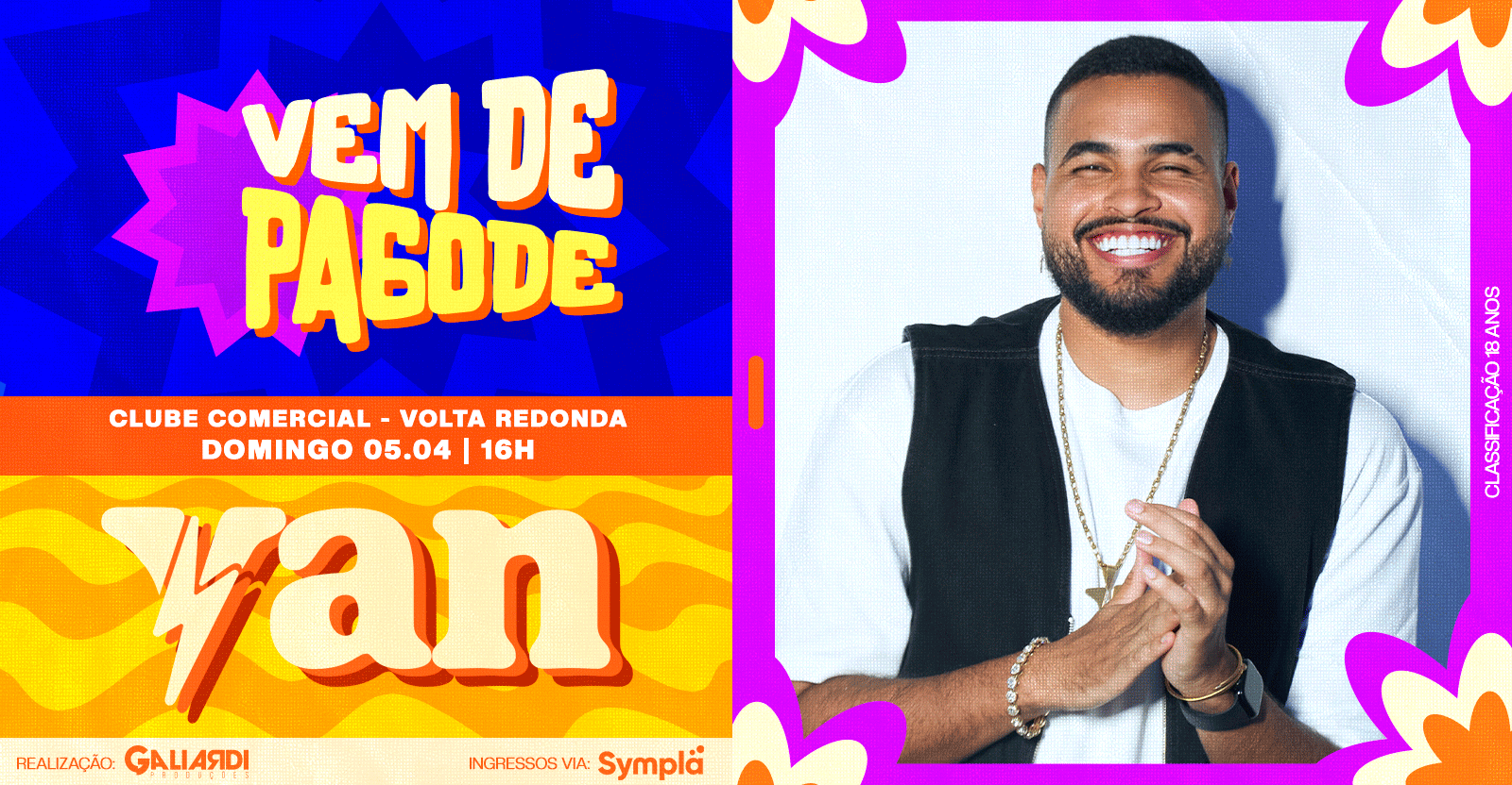 Projeto Vem de Pagode - Cantor Yan ao vivo - Volta Redonda, RJ