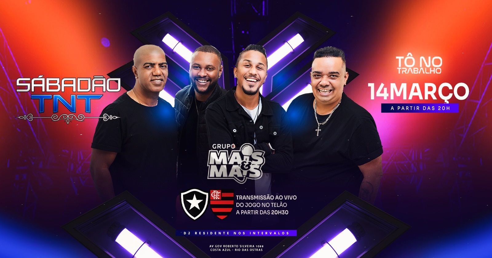 Sabadão no TNT | 14MAR (SAB) | Tô no Trabalho - Rio das Ostras, RJ