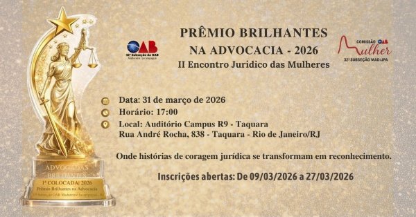 PRÊMIO BRILHANTES NA ADVOCACIA - 2026