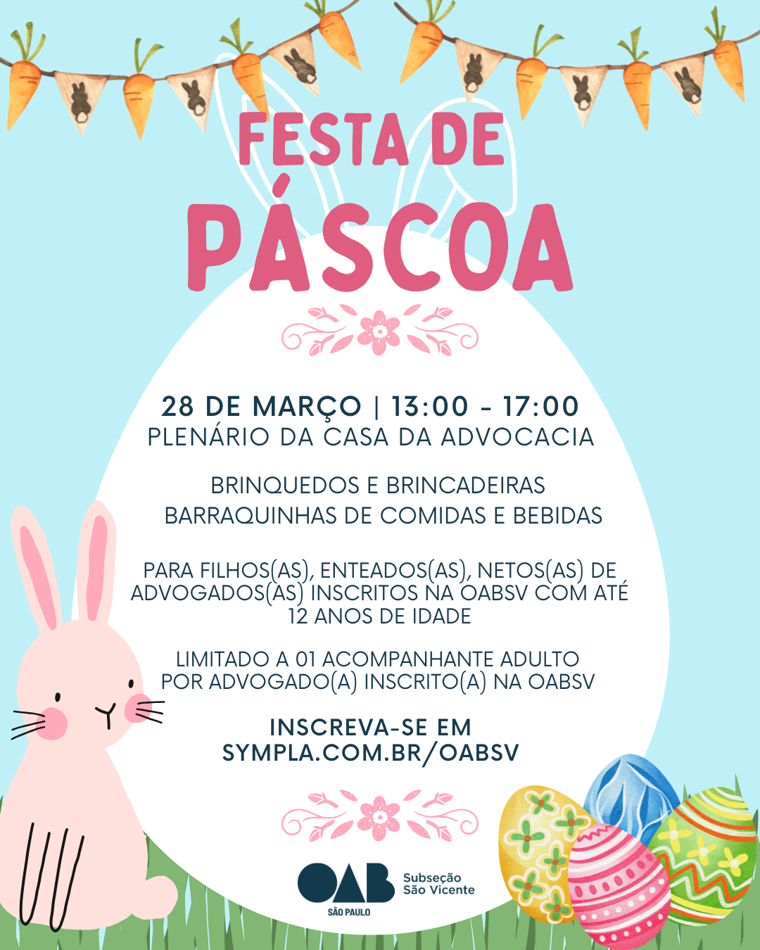 Festa de Páscoa OABSV 2026 - São Vicente, SP