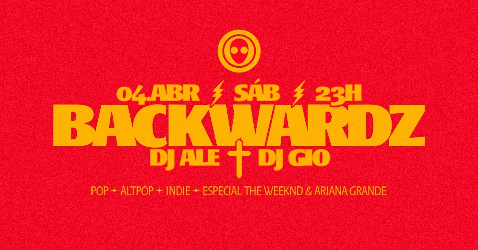 [festa] 23h: festa BACKWARDZ - Pop, AltPop e Indie + especial The Weeknd e Ariana Grande - Sorocaba, SP