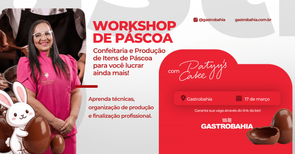 Imagem do evento Workshop de Páscoa com Patyy's Cakes - Gastrobahia