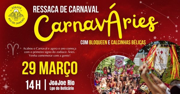 Imagem do evento Ressaca de Carnaval no Jo&Joe com BloQueen e Calcinhas Bélicas