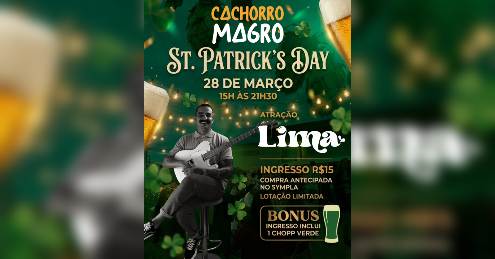 St Patrick's Day da Cachorro Magro - 2026 - Araraquara, SP