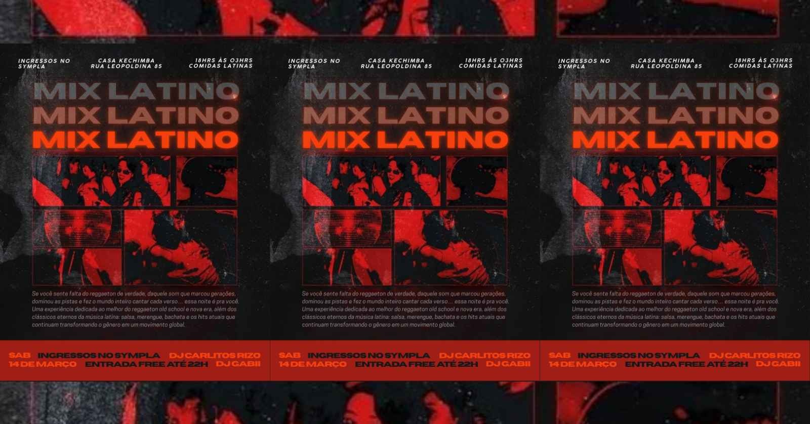 FIESTA KECHIMBA! MIX LATINO - 14/03 SÁBADO - Belo Horizonte, MG