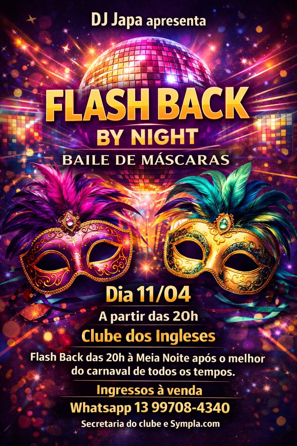 Flash Back by Night Baile de Máscaras - Santos, SP