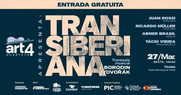 Imagem do evento Quarteto de Cordas Art4 - Turnê Transiberiana
