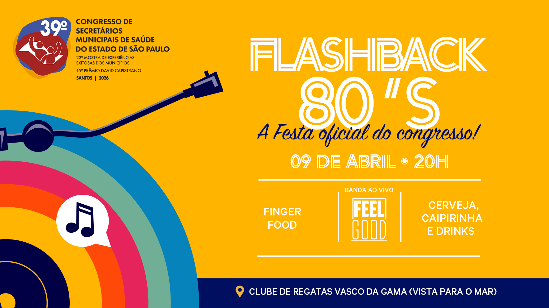 FLASHBACK ANOS 80 - FESTA OFICIAL DO 39º CONGRESSO COSEMS/SP! - Santos, SP