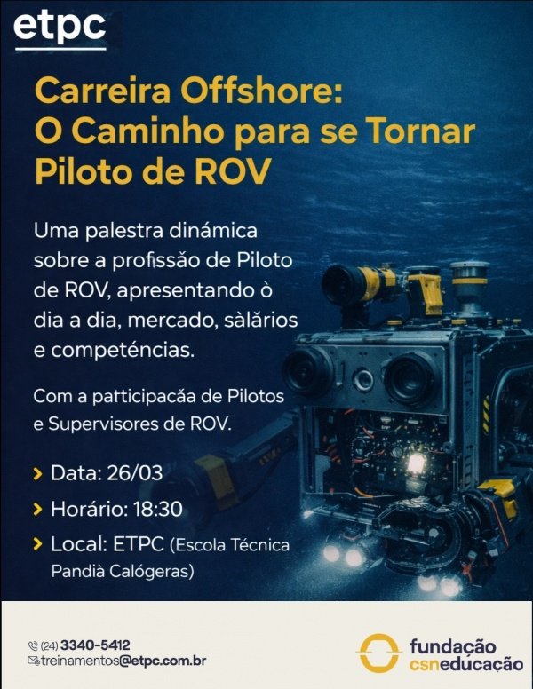 Palestra sobre a Carreira OffShore O Caminho para se tornar Piloto de ROV