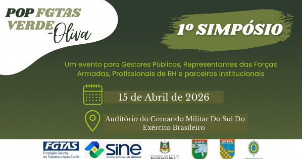 Imagem do evento Ingresso GERAL - 1° Simpósio do Projeto de Orientação Profissional FGTAS Verde-Oliva