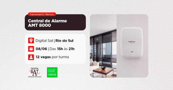 Imagem do evento Treinamento Técnico - Central de Alarme AMT 8000| Rio do Sul