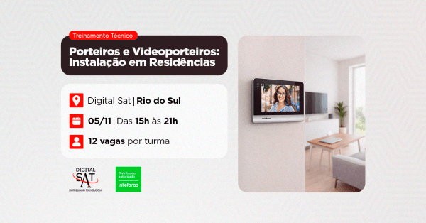 Imagem do evento Treinamento Técnico - Porteiros e Videoporteiros: Instalação em residências | Rio do Sul