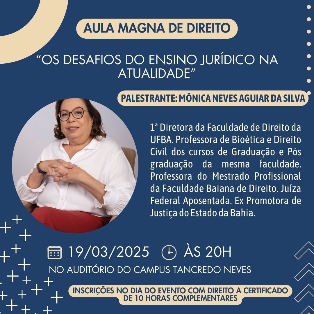 AULA MAGNA DE DIREITO: "Os desafios do ensino jurídico na atualidade ...