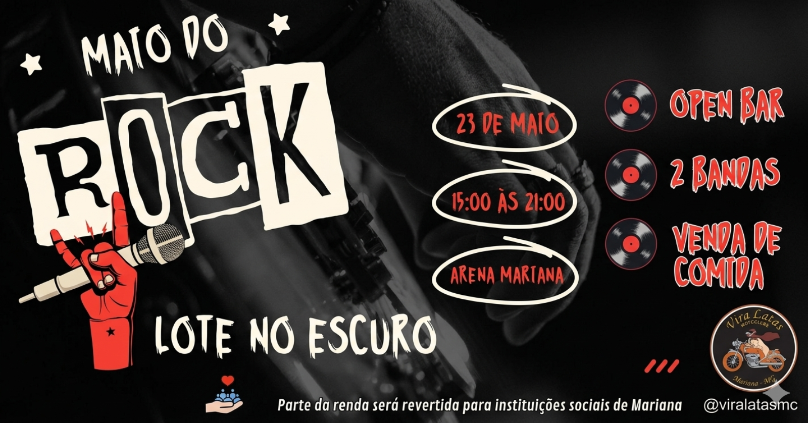 MAIO DO ROCK VIRA LATAS MOTOCLUBE - Mariana, MG