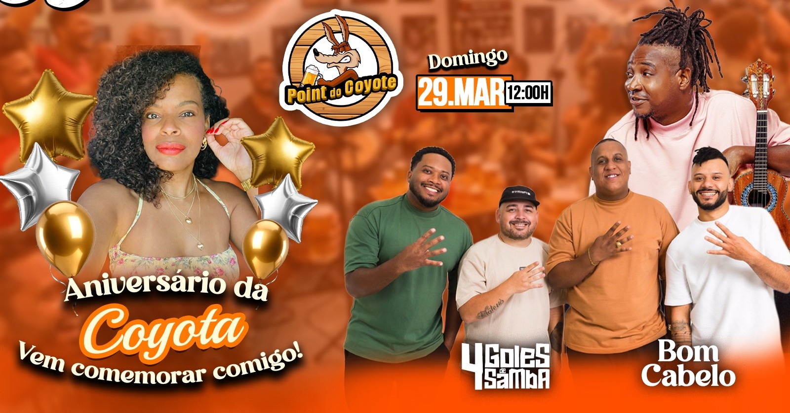 Aniversário da Coyota 4Goles de Samba & Bom Cabelo no Point do Coyote - São Paulo, SP