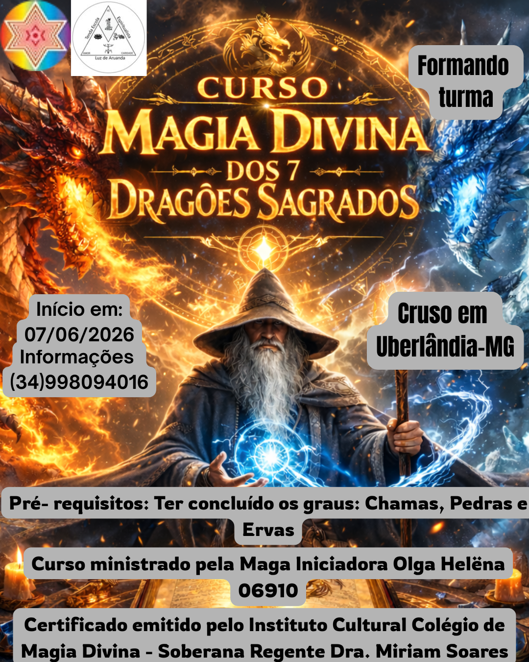 Curso Magia Divina dos 7 Dragões Sagrados