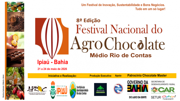 Imagem do evento 8º FESTIVAL NACIONAL DO AGROCHOCOLATE DO MÉDIO RIO DE CONTAS - IPIAÚ /BA.