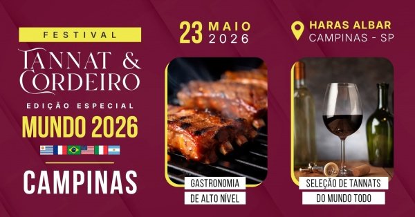 Imagem do evento Festival Tannat e Cordeiro Campinas - Edição Mundo 2026
