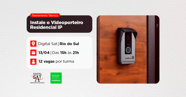 Imagem do evento Treinamento Técnico - Videoporteiro Residencial IP| Rio do Sul