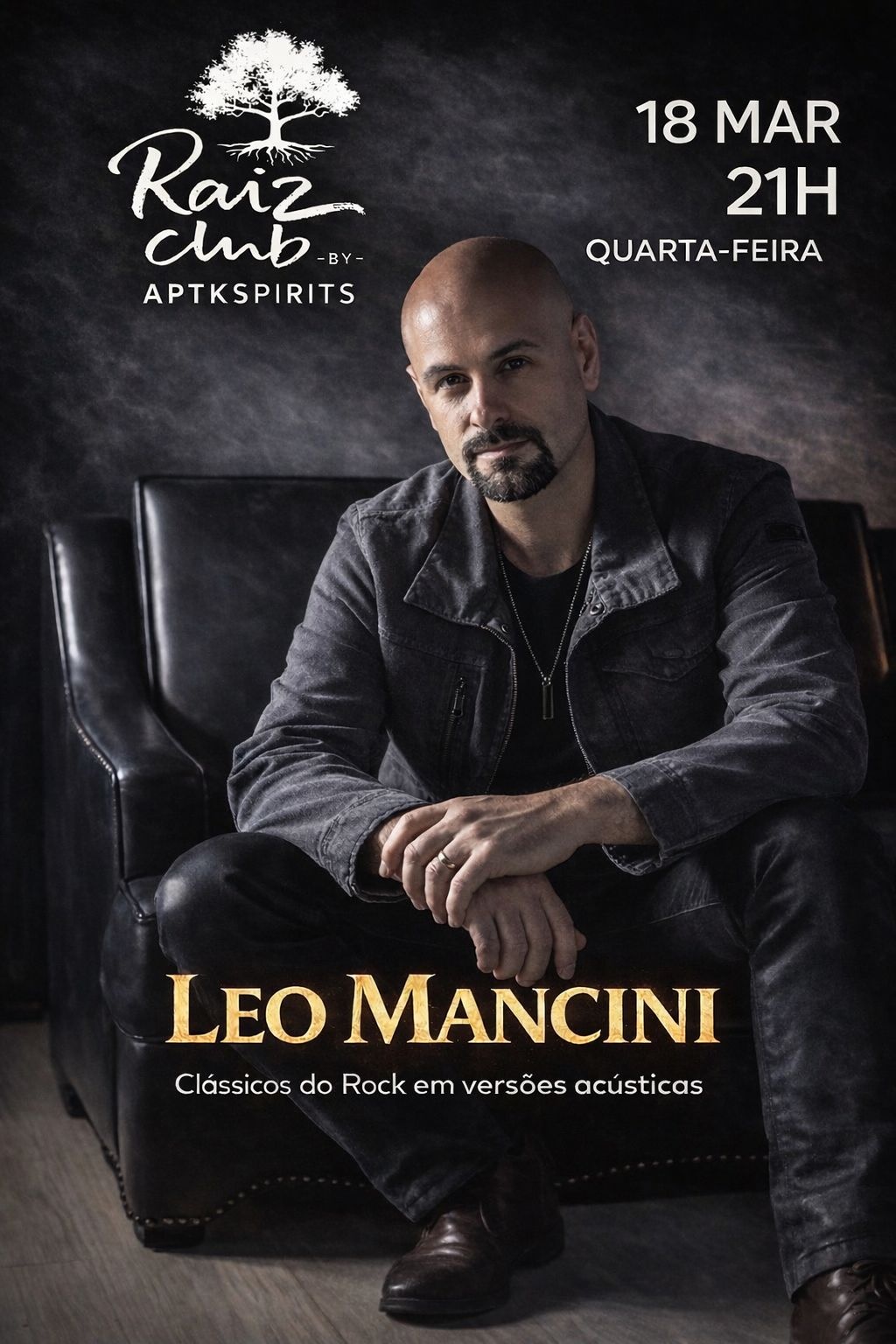 Raiz Club Apresenta Léo Mancini - clássicos do rock em versões acústicas - São Paulo, SP