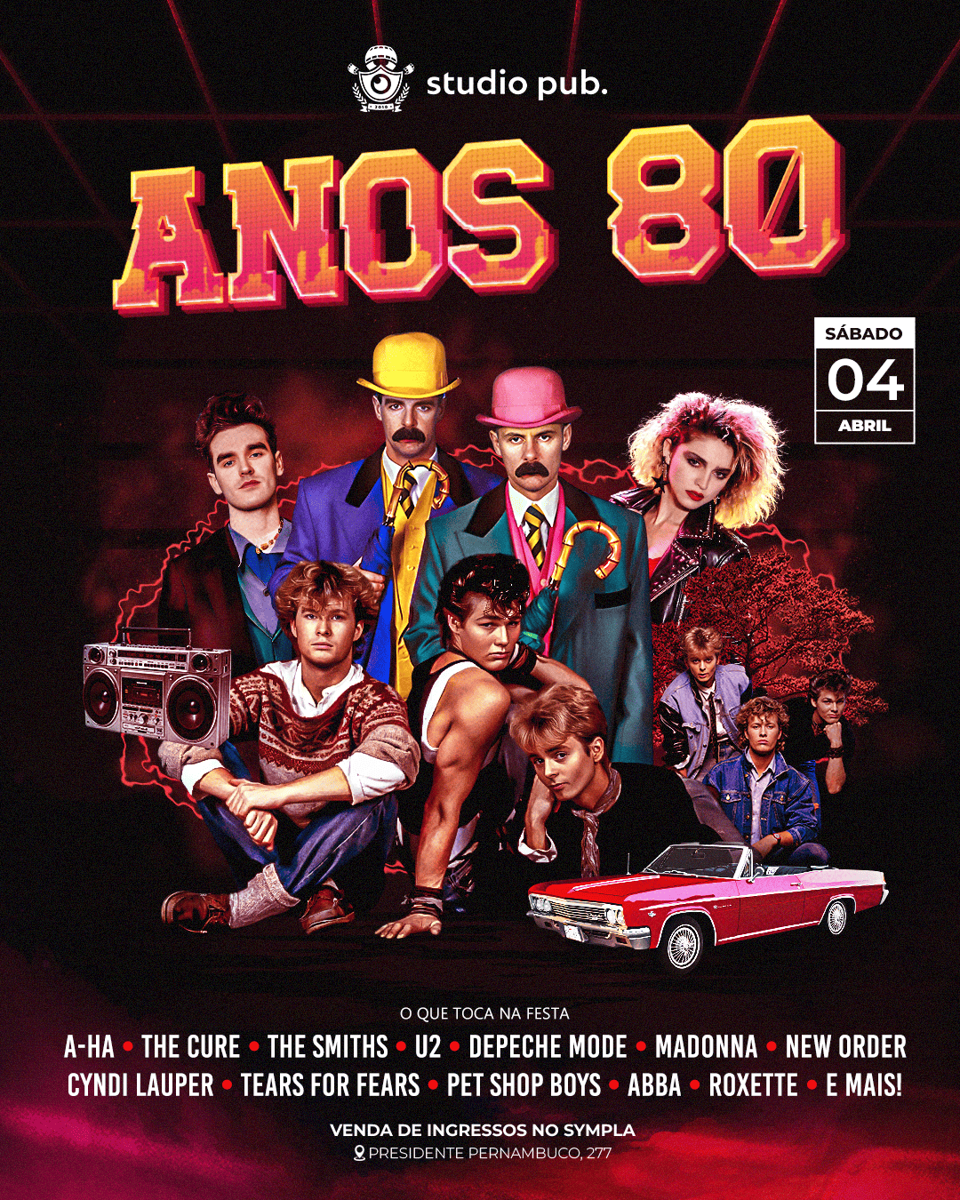 ANOS 80 @StudioPub 04/04 - Belém, PA