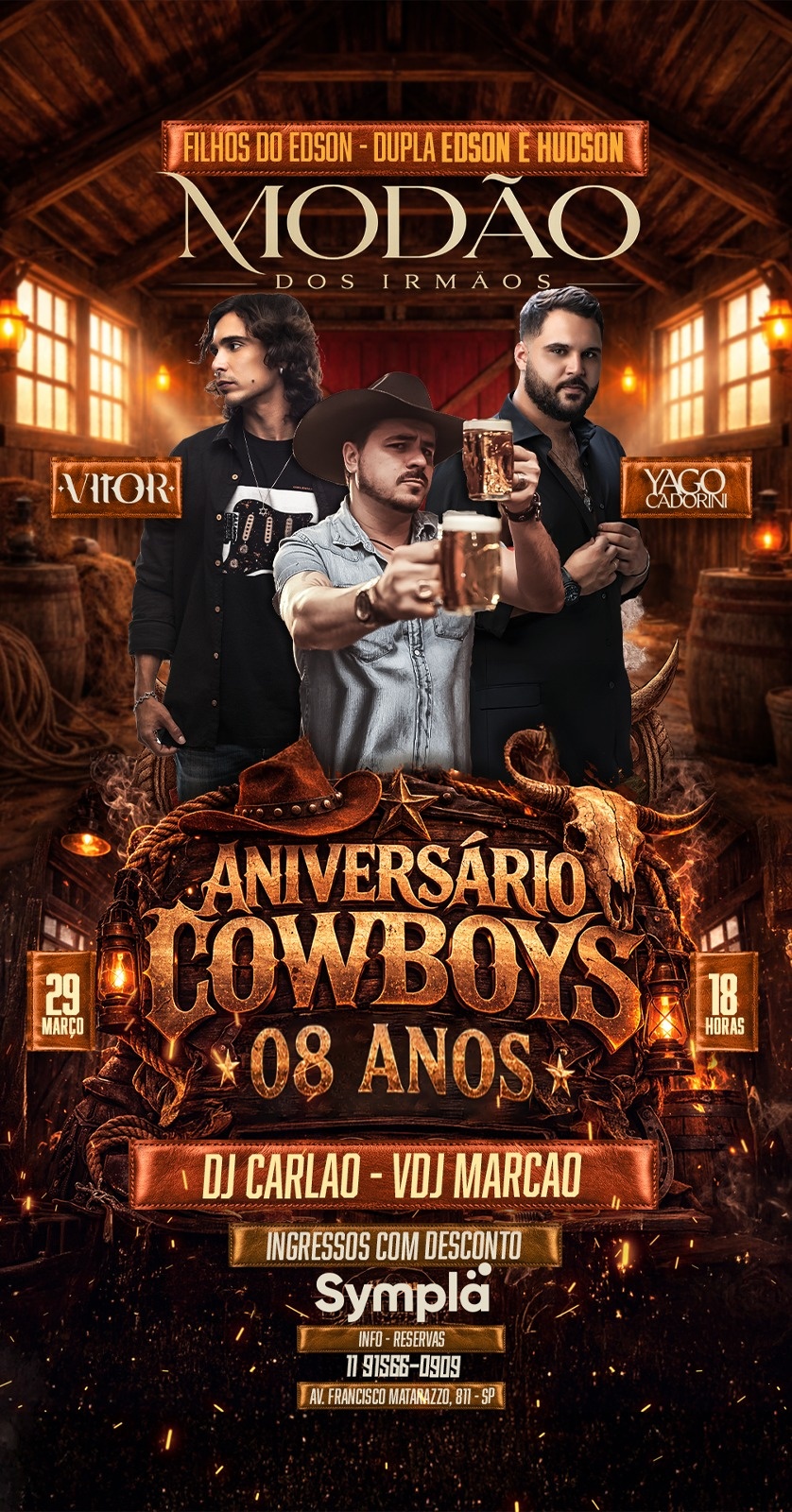 ANIVERSÁRIO DO COWBOYS BAR - São Paulo, SP