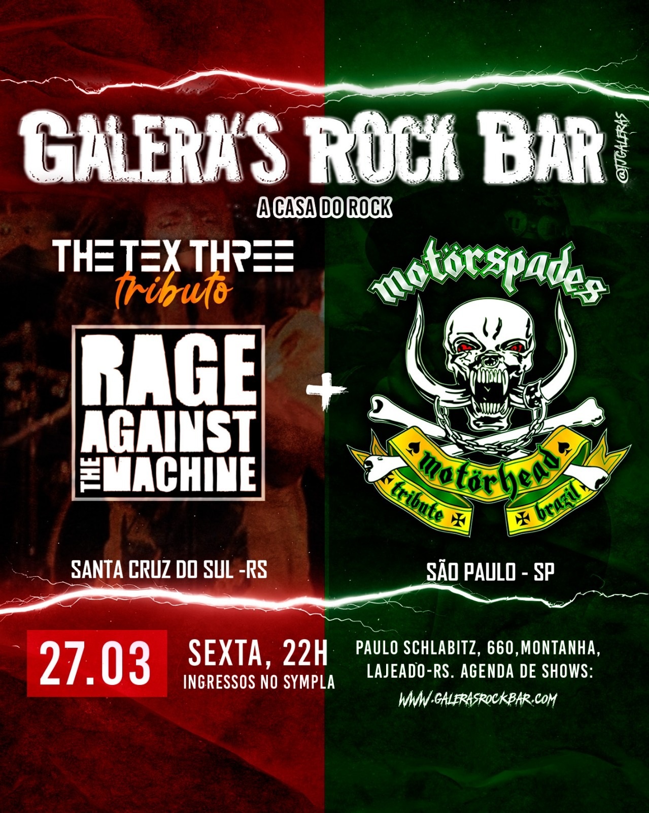 The Tex Three e Motorspades (SP) no Galera's!