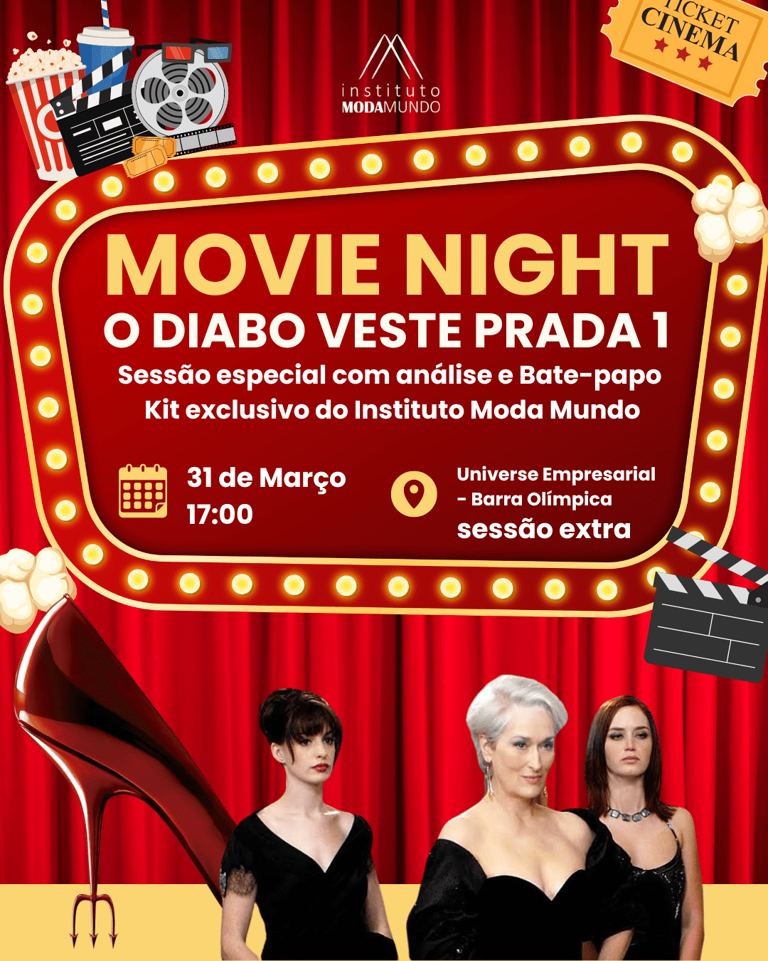 Sessão extra Moda Mundo Movie Night - O Diabo Veste Prada 01