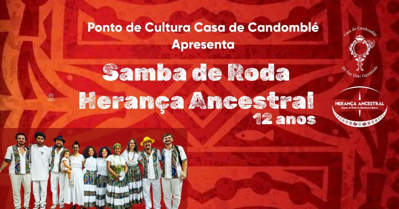 Ancestral Roda Samba de Roda Herança Ancestral 12 anos em Belo Horizonte - Sympla