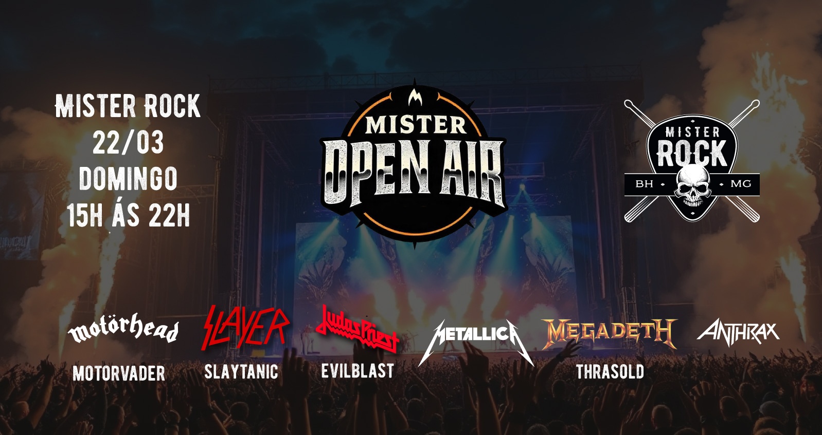 22.03 - Mister Open Air: Motorhead, Slayer, Metallica, Megadeth, Judas Priest, Anthrax