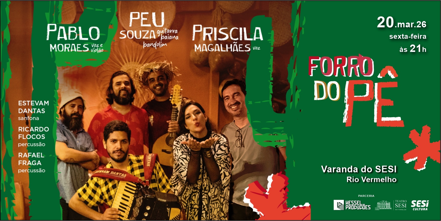 Forró do Pê celebra a tradição nordestina em show na Varanda do SESI Rio Vermelho - Salvador, BA