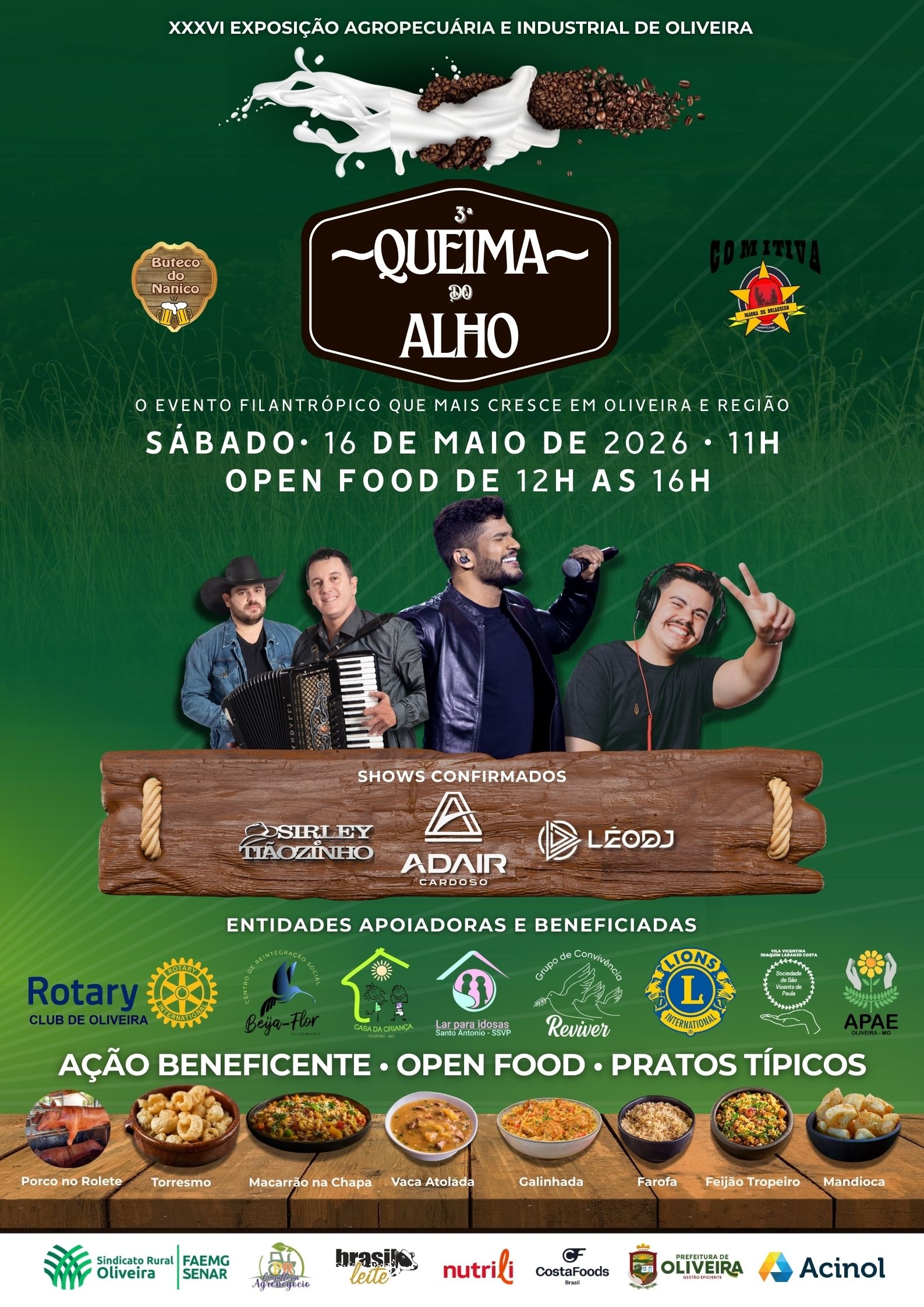 3ª Queima do Alho - UMA AÇÃO BENEFICENTE - Oliveira, MG