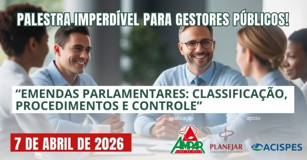 Imagem do evento Emendas Parlamentares: Classificação, Procedimentos e Controle