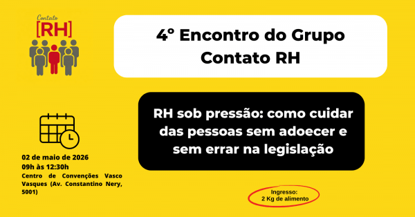 Imagem do evento RH sob pressão: como cuidar das pessoas sem adoecer e sem errar na legislação